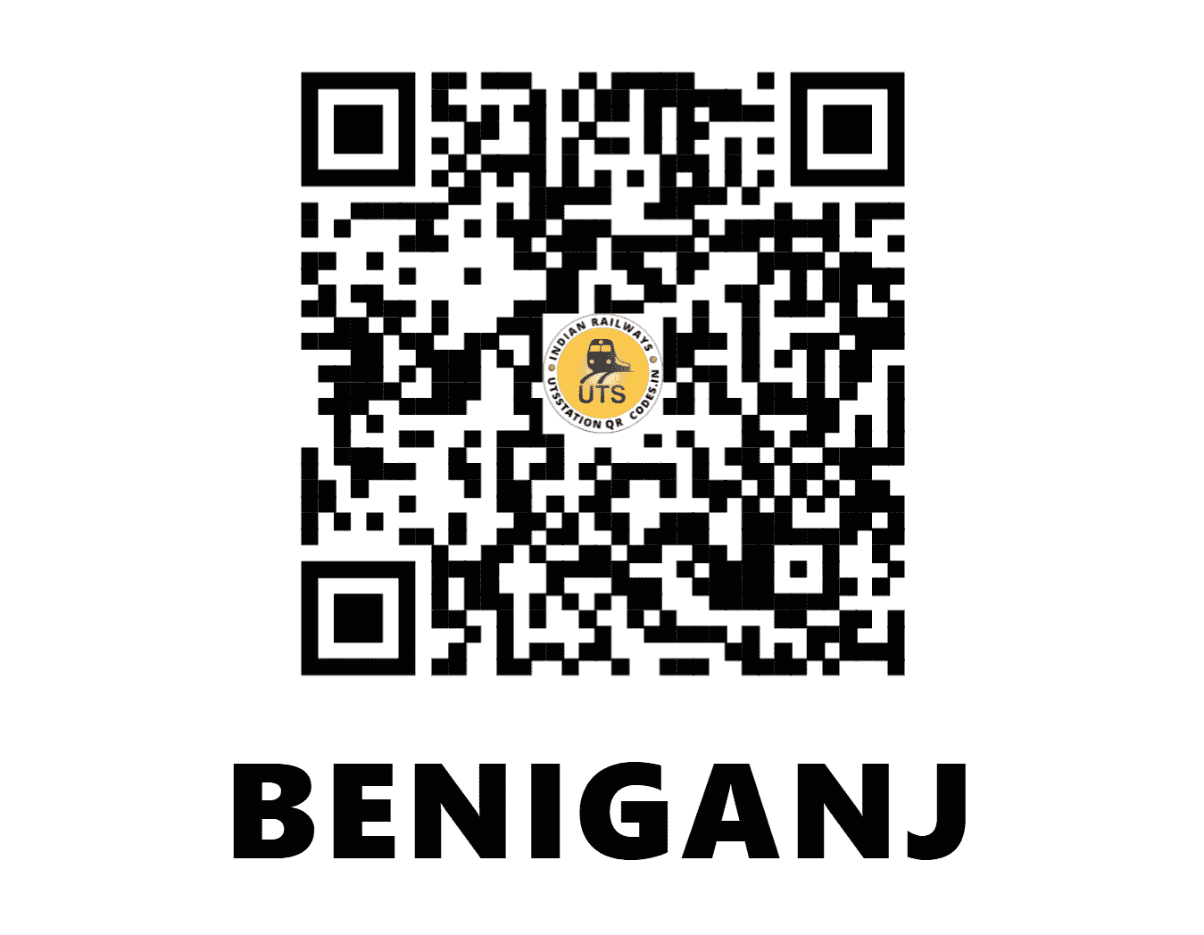 UTS QR Code for BENIGANJ - BEJ (NR - UTTAR PRADESH)
